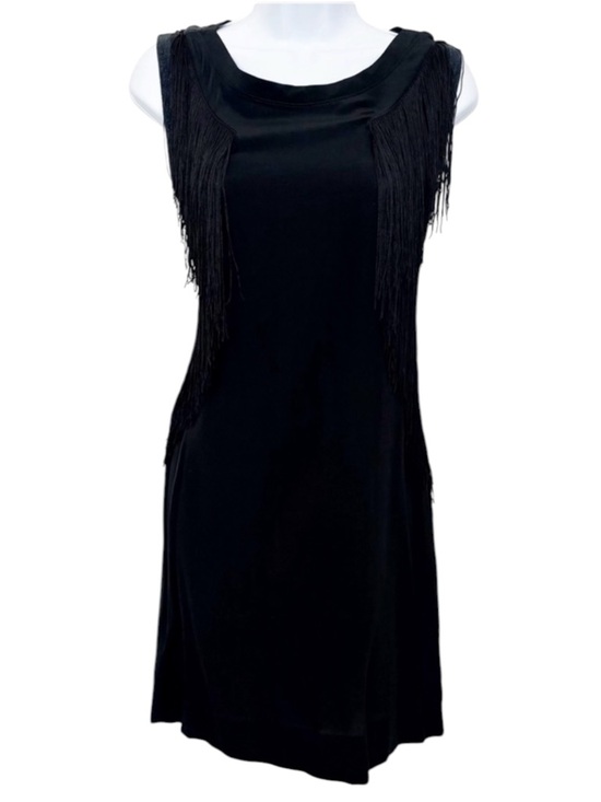 Rebecca Taylor Dresses & Skirts - NWT Rebecca Taylor Silk Fringe Dress Small Black Sleeveless Cocktail Party Chic